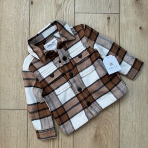 little co organic cotton 18 month plaid jacket